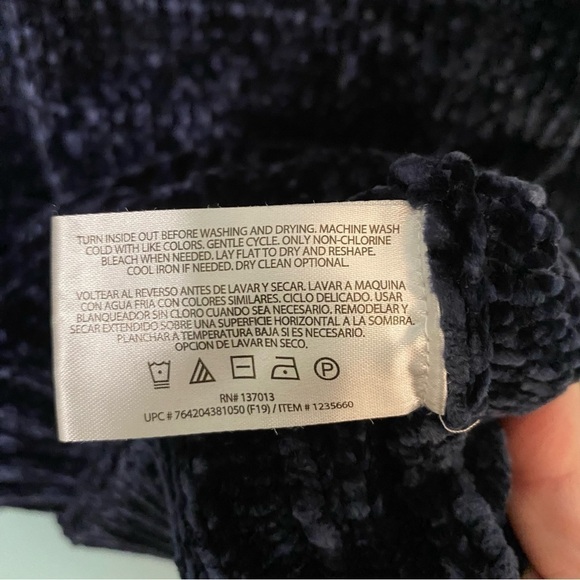 Orvis Blue Chenille Long Sleeved Sweater Size XL - Picture 5 of 6